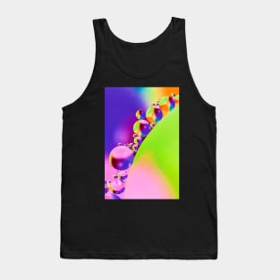 Colorful close up of oil drops in water Tank Top